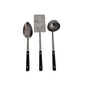 Lot of 3 Vintage Flint Arrowhead Utensils Spatula, Ladle, Spoon